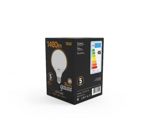 Лампа светодиодная Black LED G95 E27 16W 1360lm 3000K  105102116  Gauss