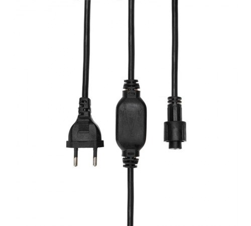 Комплект покдлючения уличных для гирлянд 230В / 4А, цвет провода: черный, IP65  303-500  NEON-NIGHT