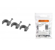 Скоба 12мм круглая пластиковая (серая) (50шт)  SQ0514-0064  TDM