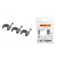 Скоба 12мм круглая пластиковая (серая) (50шт)  SQ0514-0064  TDM