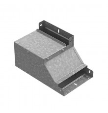 Поворот вертикальный вверх правый к лотку 100х65, толщ. 1,0 мм, Сендзимир цинк  ПВП-100х65-1,0-СЦ  Ostec