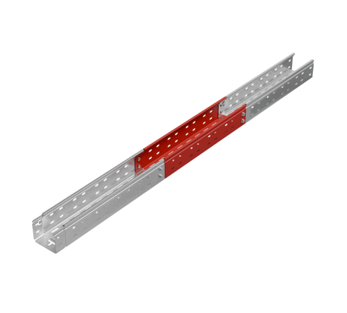 Лоток перф. 80х100х0,8 L2000 мм "Быстрый монтаж ПЛЮС" HD  LPplus80-100-0.8-2000 HD  КМ-Профиль