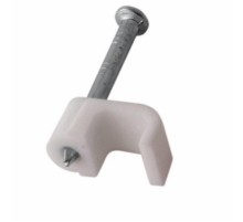 Крепеж кабеля плоский 4 х 2 мм, белый (упак. 20 шт)  07-4204-20  REXANT