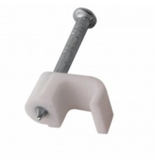 Крепеж кабеля плоский 4 х 2 мм, белый (упак. 20 шт)  07-4204-20  REXANT