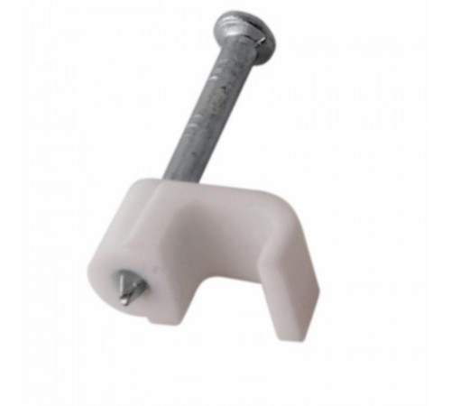 Крепеж кабеля плоский 4 х 2 мм, белый (упак. 20 шт)  07-4204-20  REXANT