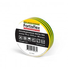 Изолента ПВХ 15x0.13х20 (ж/з)  90810  Fortisflex
