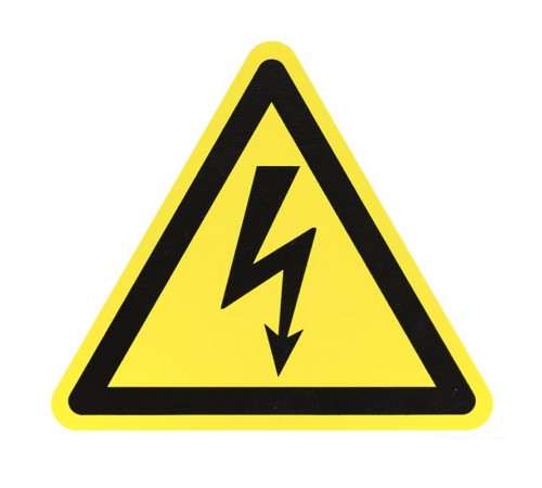 Знак пластик "Опасность поражения электрическим током" (Молния) W08 (150х150мм.) EKF PROxima  pn-1-02  EKF