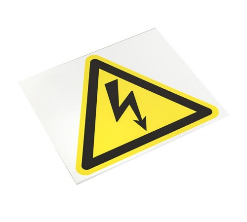 Знак пластик "Опасность поражения электрическим током" (Молния) W08 (150х150мм.) EKF PROxima  pn-1-02  EKF