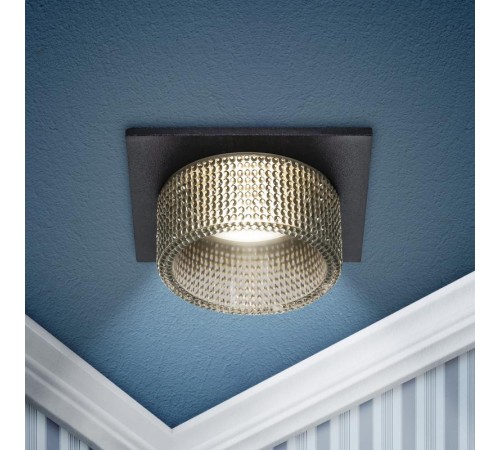 Светильник встраиваемый декоративный DK110 BK/GR MR16 GU5.3 черный серый  Б0058424  ЭРА