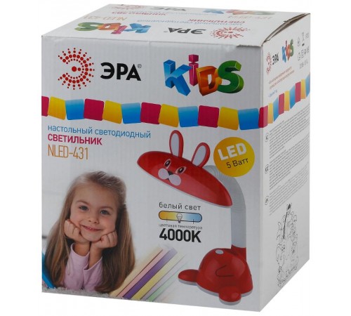 Светильник настольный на основании светодиодный NLED-431 5Вт 3000К красный  Б0019776  ЭРА
