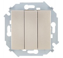 Simon 15 Шампань Выключатель 3-кл, 10А 250В, винт. зажим  1591391-034  Simon
