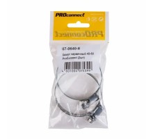 Хомут-стяжка кабельная стальная червячная PROconnect 40-60 мм, упаковка 2 шт.  07-0640-8  PROconnect