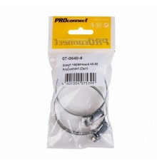 Хомут-стяжка кабельная стальная червячная PROconnect 40-60 мм, упаковка 2 шт.  07-0640-8  PROconnect