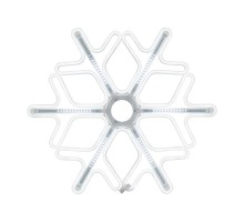 Фигура Снежинка из гибкого неона с эффектом тающих сосулек, 60х60 см, цвет свечения белый  501-225  NEON-NIGHT