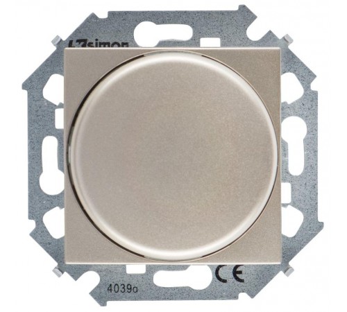 Simon 15 Шампань Светорегулятор поворотно-нажимной электронн. для регулир. устройств  1-10В, 230В, винт. зажим  1591794-034  Simon