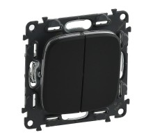 Valena ALLURE DIY Антрацит Переключатель 2-клавишный 10А 250В  752918  Legrand