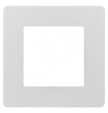 Рамка для розеток и выключателей  Серия 12 12-5101-01М на 1 пост, Сатин, белый матовый  Б0065744  ЭРА