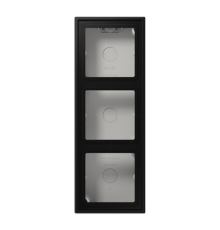 Коробка накладного монтажа 3 поста, с негорючим основанием и встроенной рамкой; дюропласт; черный матовый  LS583ASWM  Jung