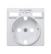 Накладка для розетки Schuko с зарядным устройством 2хUSB белого цвета S82  8200049-030  Simon