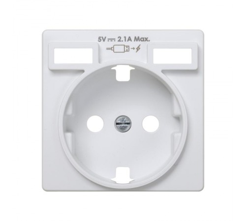 Накладка для розетки Schuko с зарядным устройством 2хUSB белого цвета S82  8200049-030  Simon