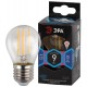 Лампа светодиодная F-LED P45-9w-840-E27 (филамент, шар, 9Вт, нейтр, E27)  Б0047029  ЭРА