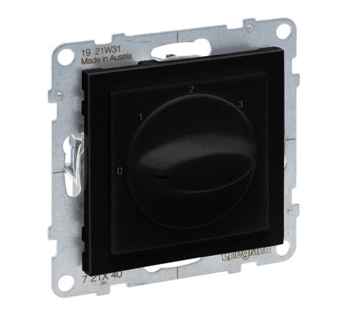 SUNO Выключатель вентилятора 4-позиционный. Винтовые зажимы. Цвет "Антрацит"  721440  Legrand