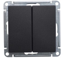 W59 Черный бархат Переключатель 2-клавишный 10АХ  VS610-256-6-86  SE