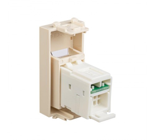 Компьютерная розетка "Ванильная дымка" "Avanti" RJ-45 модульная, кат. 6, 1 мод  4405291  DKC