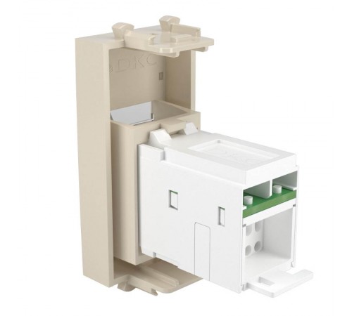 Компьютерная розетка "Ванильная дымка" "Avanti" RJ-45 модульная, кат. 6, 1 мод  4405291  DKC