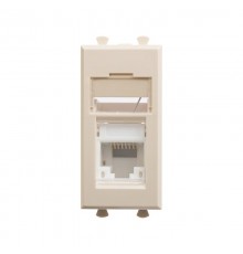 Компьютерная розетка "Ванильная дымка" "Avanti" RJ-45 модульная, кат. 6, 1 мод  4405291  DKC