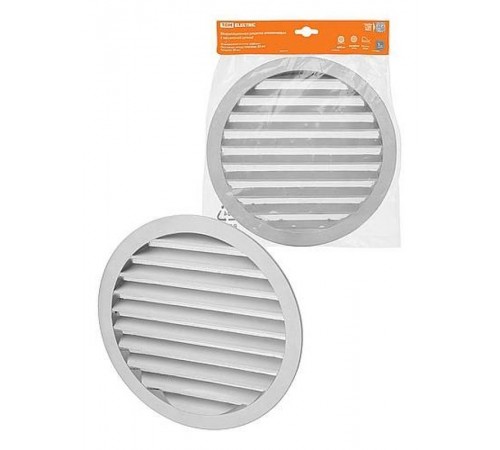 Решетка вентиляционная круглая алюминиевая с москитной сеткой, с фланцем d250, внеш. D275,  SQ1807-0805  TDM