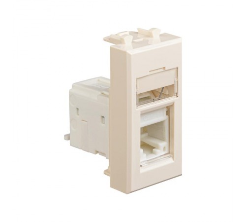 Компьютерная розетка "Ванильная дымка" "Avanti" RJ-45 модульная, кат. 6, 1 мод  4405291  DKC