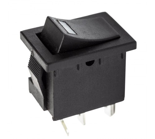 Выключатель клавишный 12V 15А (3с) ON-OFF черный с подсветкой Mini  36-2174  REXANT