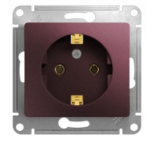 Glossa Баклажановый Розетка с заземлением  GSL001143  SE