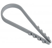 Дюбель-хомут 19х25мм круг. каб. нейл. серый (100шт) GENERICA  UDH13-19-25-100-K03-G  GENERICA
