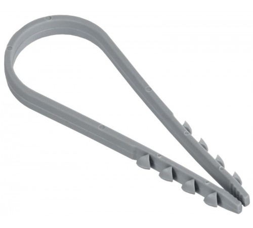 Дюбель-хомут 19х25мм круг. каб. нейл. серый (100шт) GENERICA  UDH13-19-25-100-K03-G  GENERICA