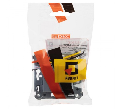 Выключатель двухклавишный в стену, "Avanti", "Закаленная сталь"  4404104  DKC