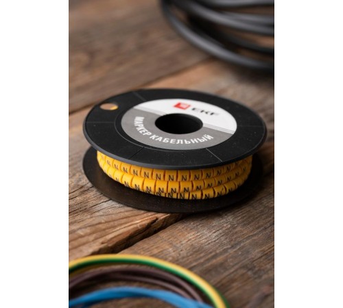 Маркер-кабельный 6,0кв.мм "N" (500шт.) (ЕС-3) EKF PROxima  plc-KM-6-N  EKF