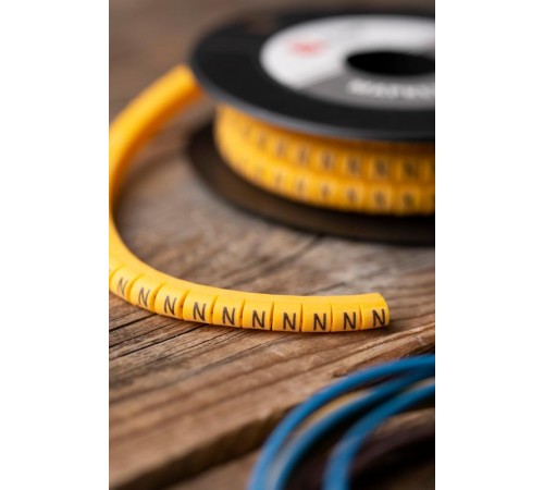 Маркер-кабельный 6,0кв.мм "N" (500шт.) (ЕС-3) EKF PROxima  plc-KM-6-N  EKF