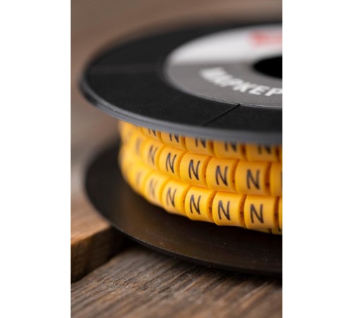 Маркер-кабельный 6,0кв.мм "N" (500шт.) (ЕС-3) EKF PROxima  plc-KM-6-N  EKF