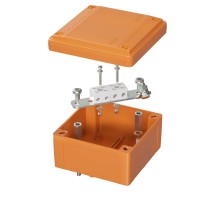 Коробка распределительная пластиковая FS огн., IP56,100х100х50мм, 4р, 450V,6A, 4мм.кв с гладкими стенками и клеммниками  FSB10404  DKC