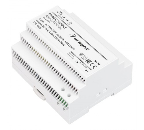 Блок питания ARV-DR150-24 (24V, 6.25A, 150W) (Arlight, IP20 DIN-рейка)  035700  Arlight