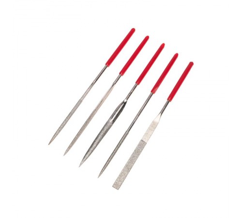 Набор надфилей алмазных 140х50х3 мм, 5 шт.  KR-12-4111  Kranz