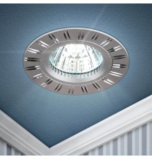 Светильник встраиваемый под лампу KL33 AL/SL/1 MR16,12V, 50W серебро  Б0049564  ЭРА