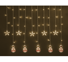 Гирлянда  95 024 NGF-D037-01 (бахрома звезды и снеговики WW 3*0.6м IP20  95024  Navigator
