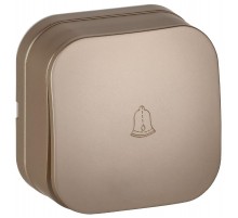 GLORY Выключатель 1-клавишный самовозвратный о/у 10А ВСс20-1-0-ХШм шампань матовый  EVH14-K37M-10  IEK