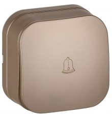 GLORY Выключатель 1-клавишный самовозвратный о/у 10А ВСс20-1-0-ХШм шампань матовый  EVH14-K37M-10  IEK