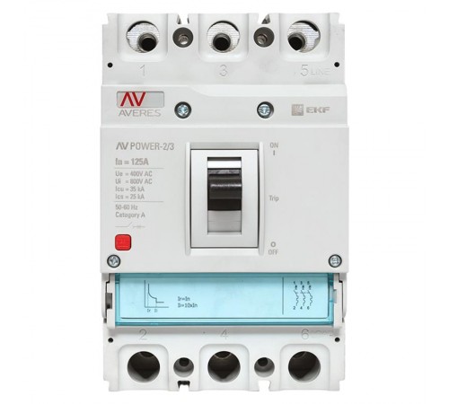 Выключатель автоматический AV POWER-2/3 125А 35kA TR  mccb-23-125-TR-av  EKF