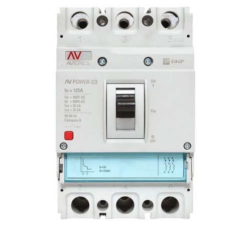 Выключатель автоматический AV POWER-2/3 125А 35kA TR  mccb-23-125-TR-av  EKF