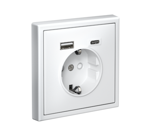 ArtGallery Лотос Розетка 16А с 2 USB A+C, 5В/2,4А/3,0А, 2х5В/1,5А, механизм  GAL001332  SE